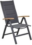 LC Garden Unicamo Klappsessel verstellbar Aluminium/Textilene Dunkelgrau 229754