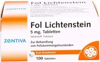 PZN-DE 07219753, Zentiva Pharma FOL Lichtenstein 5 mg Tabletten 100 St, Grundpreis: