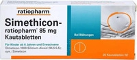 PZN-DE 01364773, SIMETHICON-ratiopharm 85 mg Kautabletten 20 St, Grundpreis: &euro;