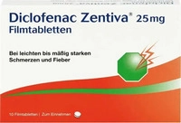 PZN-DE 10273621, Zentiva Pharma DICLOFENAC Zentiva 25 mg Filmtabletten 10 St,