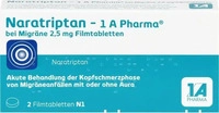 PZN-DE 09322478, NARATRIPTAN-1A Pharma bei Migr&auml;ne 2,5 mg Filmtabl. 2 St,