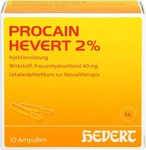 PZN-DE 19771711, Hevert-Arzneimittel PROCAIN Hevert 2% Injektionsl&ouml;sung Ampullen 20
