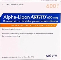PZN-DE 10033087, Aristo Pharma ALPHA LIPON Aristo 600 mg Konz.z.Herst.e.Inf.-Lsg. 120