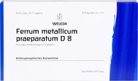 PZN-DE 01622040, Weleda 00130100, Weleda FERRUM METALLICUM PRAEPARATUM D 8 Ampullen 8