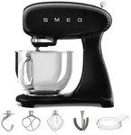 Smeg Full Color schwarz - K&uuml;chenmaschine - Edelstahl-Sch&uuml;ssel 4,8 Liter