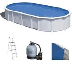 Gre Haiti Oval 730x375x132cm - Oberirdischer Stahlpool - mit unterirdischen...