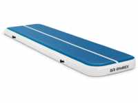 Gymrex Aufblasbare Turnmatte - Airtrick - 400 x 100 x 20 cm - 200 kg - blau/weiß