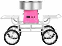 Royal Catering Zuckerwattemaschine Set mit Unterwagen - 52 cm - pink/weiß