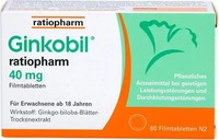 PZN-DE 06680800, Ginkobil ratiopharm 40mg mit Ginkgo biloba
