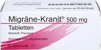 PZN-DE 03438027, HERMES Arzneimittel Migr&auml;ne-Kranit 500mg