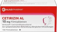 PZN-DE 02406611, ALIUD Pharma Cetirizin AL 10 mg Filmtabletten bei Heuschnupfen