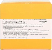 PZN-DE 11155786, Pascoe pharmazeutische Pr&auml;parate Fols&auml;ure Injektopas 5 mg