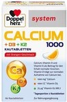 Doppelherz Calcium 1000+d3+k2 system Kautabletten