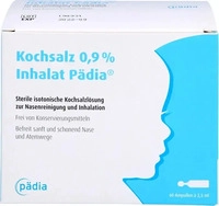 PZN-DE 14293655, Kochsalz 0,9% Inhalat P&auml;dia Ampullen