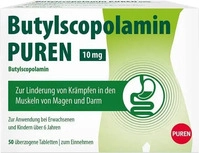 PZN-DE 17606563, PUREN Pharma Butylscopolamin Puren 10 Mg &uuml;berzogene Tab.