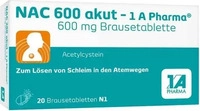 PZN-DE 00562761, NAC 600 akut - 1 A Pharma Brausetabletten, 20 St, Grundpreis: &euro;