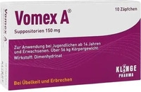 PZN-DE 01116555, Klinge Pharma Vomex A 150 mg Suppositorien, 10 St, Grundpreis: