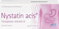 PZN-DE 07371225, MIBE Arzneimittel Nystatin acis Filmtabletten, 50 St, Grundpreis: