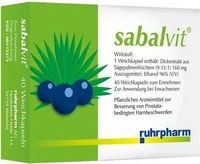 PZN-DE 00173373, Ruhrpharm Sabalvit Kapseln, 40 St, Grundpreis: &euro; 0,42 / St&uuml;ck