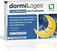 PZN-DE 17544980, Dr. Loges + DormiLoges Melatonin plus Tryptophan Filmtabletten, 60