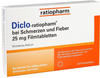 Diclo-ratiopharm bei Schmerzen und Fieber 25 mg Filmtabletten