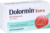PZN-DE 02400229, Dolormin Extra mit 400 mg Ibuprofen bei Schmerzen Filmtabletten