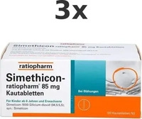 PZN-DE 01364804, Simethicon ratiopharm 85 mg Kautabletten Inhalt: 100 St