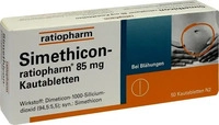 PZN-DE 01364796, Simethicon ratiopharm 85 mg Kautabletten Inhalt: 50 St