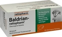PZN-DE 07052750, Baldrian ratiopharm &uuml;berzogene Tabletten Inhalt: 60 St