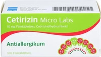 PZN-DE 19249297, Cetirizin Micro Labs 10 mg Filmtabletten Inhalt: 100 St