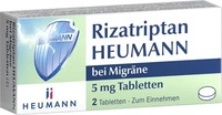 PZN-DE 19453922, Rizatriptan Heumann bei Migr&auml;ne 5 mg Tabletten Inhalt: 2 St