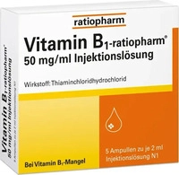 PZN-DE 04908021, Vitamin B1 ratiopharm 50mg / ml Injektionsl&ouml;sung Ampullen...