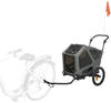 TRIXIE Fahrrad-Anhänger L:55,5x77x105/147cm, grau/salbei grau/salbei Hund