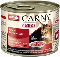 animonda Carny Senior 6 x 200 g - Rind & Putenherzen (Katzenfutter), Grundpreis:
