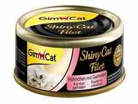 12x70g ShinyCat Filet Hühnchen & Garnelen GimCat Katzenfutter nass