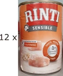 Sparpaket RINTI Sensible 12 x 400 g - Huhn & Reis (Hundefutter), Grundpreis:...