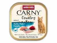 Sparpaket 32x100g animonda Carny Country Adult Huhn, Pute + Forelle Katzenfutter nass