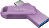 SanDisk USB-Stick Ultra Dual Drive Go, 256 GB, bis 400 MB/s, USB und USB-C 3.0, rosa