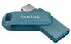 SanDisk USB-Stick Ultra Dual Drive Go, 256 GB, bis 400 MB/s, USB und USB-C 3.0, blau
