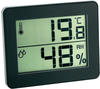 TFA Thermometer 30.5027.01 innen, digital, mit Hygrometer, schwarz