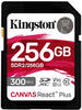 Kingston SD-Karte Canvas React Plus, 256 GB, bis 300 MB/s, SDXC