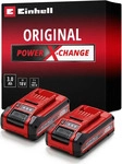 Einhell Werkzeugakku PXC Plus Twinpack, 4511631, 18V / 3,0Ah, 2 Schiebeakkus