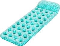 Bestway Luftmatratze 43550 Comfort Plush, 198 x 74cm, mit Kopfst&uuml;tze, t&uuml;rkis,...