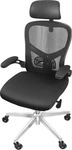 CLOUVOU B&uuml;rostuhl SmartSeat, schwarz, Stoff / Netz, mit Kopfst&uuml;tze, bis 150 kg