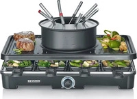Severin Raclette-Grill RG2347, f&uuml;r 8 Personen, 1400 Watt, mit gerillter Grillplatte