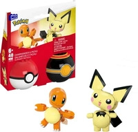 MEGA Pokemon 2er Pokeball Set Glumanda und Pichu HXP13, ab 6 Jahre, 40 Teile