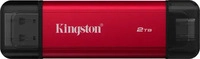 Kingston Festplatte Dual Portable SSD, SPSD/2TB, extern, USB 3.1 / USB-C 3.1, rot,
