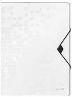 Leitz Heftbox WOW, 4629-00-01, aus Kunststoff, A4, 3 cm F&uuml;llh&ouml;he, wei&szlig;, Verschluss