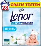 Lenor Waschmittel Sensitiv Baumwollbl&uuml;te & Tiar&eacute;-Blume, Pulver, schnell aufl&ouml;send,