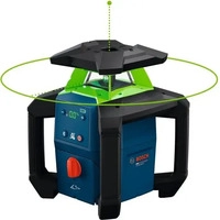 Bosch Rotationslaser 0615A500DH, Lotpunkt & App-Steuerung, Set, gr&uuml;ner 360 Grad